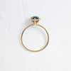 Winters Eve Ring, 1.34ct. Green-Blue Australian Sapphire (14k Yellow Gold)