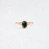 Zoom in on Evenfall Ring, 1.47ct. Green-Blue Australian Sapphire (14k Yellow Gold)