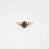 Product photo of One of a Kind 14k Yellow Gold 1.56ct. Round-cut Yellow-Green Montana Sapphire Snowdrift Engagement Ring