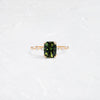 Distance Ring, 2.32ct. Yellowish-Green Thai Sapphire (14k Yellow Gold)