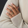 Distance Ring, 1ct. Yellow-Green Australian Sapphire