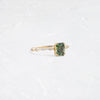 Distance Ring, 1ct. Yellow-Green Australian Sapphire (14k Yellow Gold)