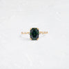 Distance Ring, 2.63ct. Green-Blue Australian Sapphire (14k Yellow Gold)