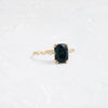 Zoom in on Distance Ring, 2.63ct. Green-Blue Australian Sapphire (14k Yellow Gold)