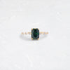 Zoom in on Distance Ring, 2.02ct. Bluish Green Thai Sapphire (14k Yellow Gold)