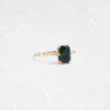 Zoom in on Distance Ring, 2.02ct. Bluish Green Thai Sapphire (14k Yellow Gold)