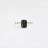 Distance Ring, 2.38ct. Dark Bluish-Green Thai Sapphire (14k Yellow Gold)