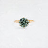 Trestle Ring, 2.24ct. Blue-Green Diamond (14k Yellow Gold)