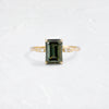 Trestle Ring, 2.2ct. Green Diamond (14k Yellow Gold)