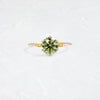 Zoom in on Poppy Seed Ring, 1.5ct. Lab-Grown Green Diamond (14k Yellow Gold)