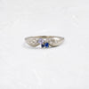 Zoom in on Pinched Band in Lilac (14k White Gold)