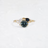 Precipice Ring, 1.03ct. Greenish Blue Montana Sapphire (14k Yellow Gold)