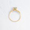 On The Horizon Ring, 1.25ct. Lab-Grown Green Diamond (14k Yellow Gold)