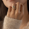 On The Horizon Ring, 1.25ct. Lab-Grown Green Diamond (14k Yellow Gold)