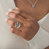 On The Horizon Ring, 1.57ct. Lab-Grown Blue-Green Diamond - OOS