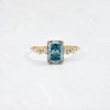 Zoom in on On The Horizon Ring, 1.57ct. Lab-Grown Blue-Green Diamond - OOS (14k Yellow Gold)