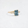 Zoom in on On The Horizon Ring, 1.57ct. Lab-Grown Blue-Green Diamond - OOS (14k Yellow Gold)