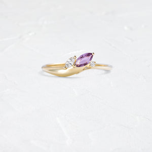 |14k Yellow Gold|Purple