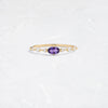 Scattered Distance Band, Purple Oval Sapphire - Edition 2 - OOS (14k Yellow Gold)