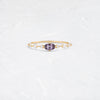 Scattered Distance Band, Purple Oval Sapphire - Edition 1 - OOS (14k Yellow Gold)