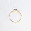 Zoom in on Scattered Distance Band, Purple Marquise Sapphire (14k Yellow Gold)