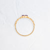 Scattered Distance Band, Purple Marquise Sapphire (14k Yellow Gold)