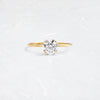 Product photo of 14k Yellow Gold 1.01ct. Round-cut Solitaire Diamond Threaded Engagement Ring featuring four triple-prongs 