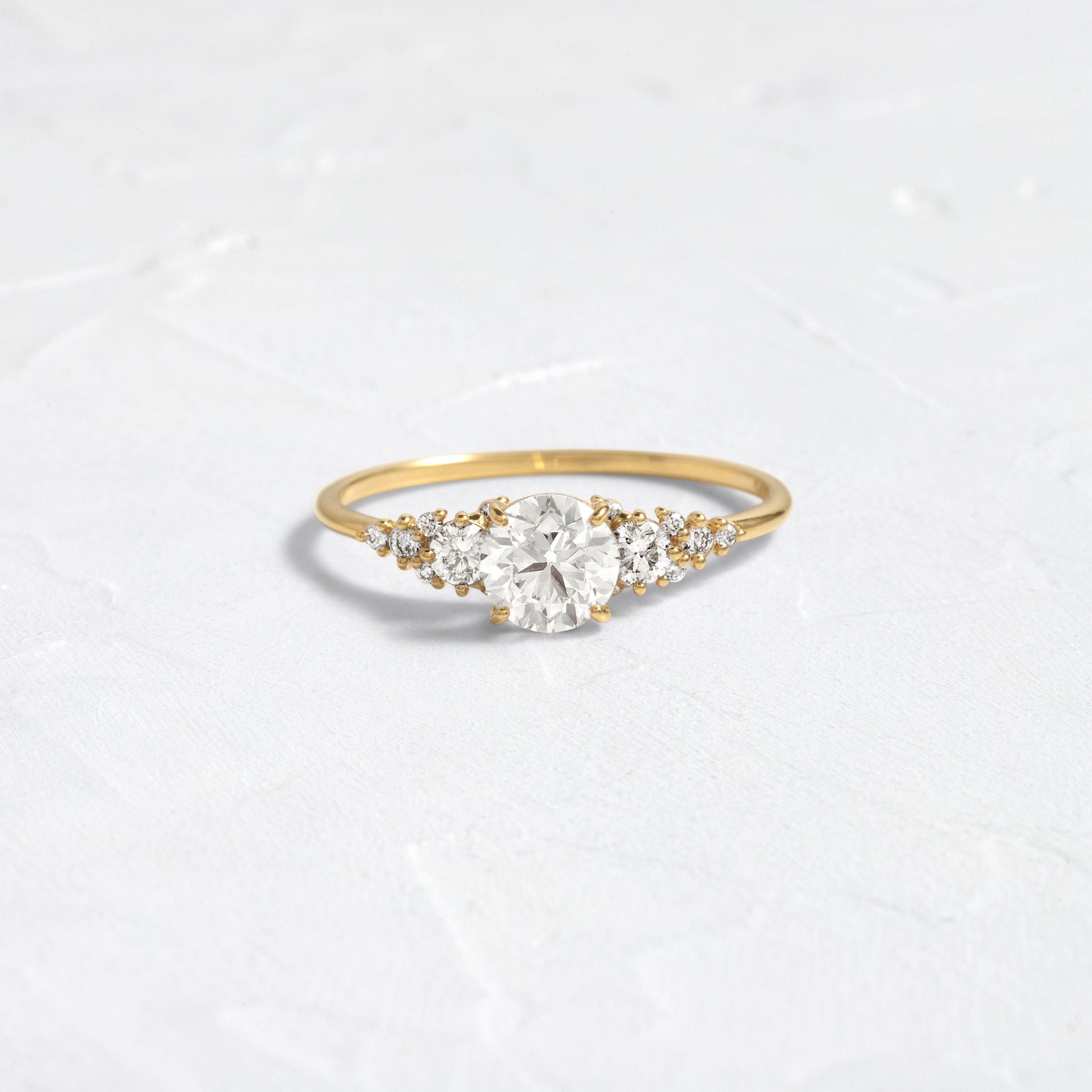 Cascade Ring, 0.7ct. Round Cut | Melanie Casey Fine Jewelry