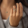 Zoom in on Emboss Ring, 1.5ct. Lab-Grown Green Diamond