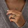 Zoom in on Emboss Ring, 1.5ct. Lab-Grown Green Diamond