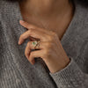 Zoom in on Emboss Ring, 1.5ct. Lab-Grown Green Diamond
