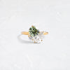 Zoom in on Emboss Ring, 1.5ct. Lab-Grown Green Diamond (14k Yellow Gold)