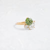Emboss Ring, 1.5ct. Lab-Grown Green Diamond (14k Yellow Gold)