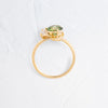 Emboss Ring, 1.5ct. Lab-Grown Green Diamond (14k Yellow Gold)