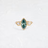 Zoom in on Moonrise Ring, 1.29ct. Lab-Grown Green Diamond (14k Yellow Gold)