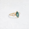 Moonrise Ring, 1.29ct. Lab-Grown Green Diamond (14k Yellow Gold)