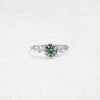 Wingspan Ring, 1.03ct. Green Diamond (14k White Gold)