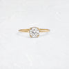 Product photo of 14k Yellow Gold 1ct. Cushion-cut Solitaire Diamond Threaded Engagement Ring featuring four triple-prongs