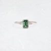 Poppy Seed Ring, 1.02ct. Green Diamond (14k White Gold)