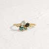 Underwater Garden Ring with Cushion Cut - OOS (14k Yellow Gold)