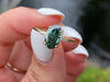 Zoom in on Poppy Seed Ring, 1.66ct. Green Diamond (14k Yellow Gold)