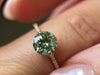 Zoom in on Garden Rose Ring, 1.76ct. Green Diamond - OOS (14k Yellow Gold)