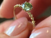 Zoom in on Edison Ring, 1.04ct. Green Diamond (14k Yellow Gold)