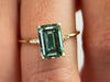 Zoom in on Poppy Seed Ring, 3.01ct. Bluish-Green Diamond (14k Yellow Gold)