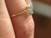 Zoom in on Poppy Seed Ring, 1.1ct. Green Diamond (14k Yellow Gold)