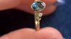 Zoom in on Bezel Snowdrift Ring, 1.14ct. Greenish-Blue Montana Sapphire