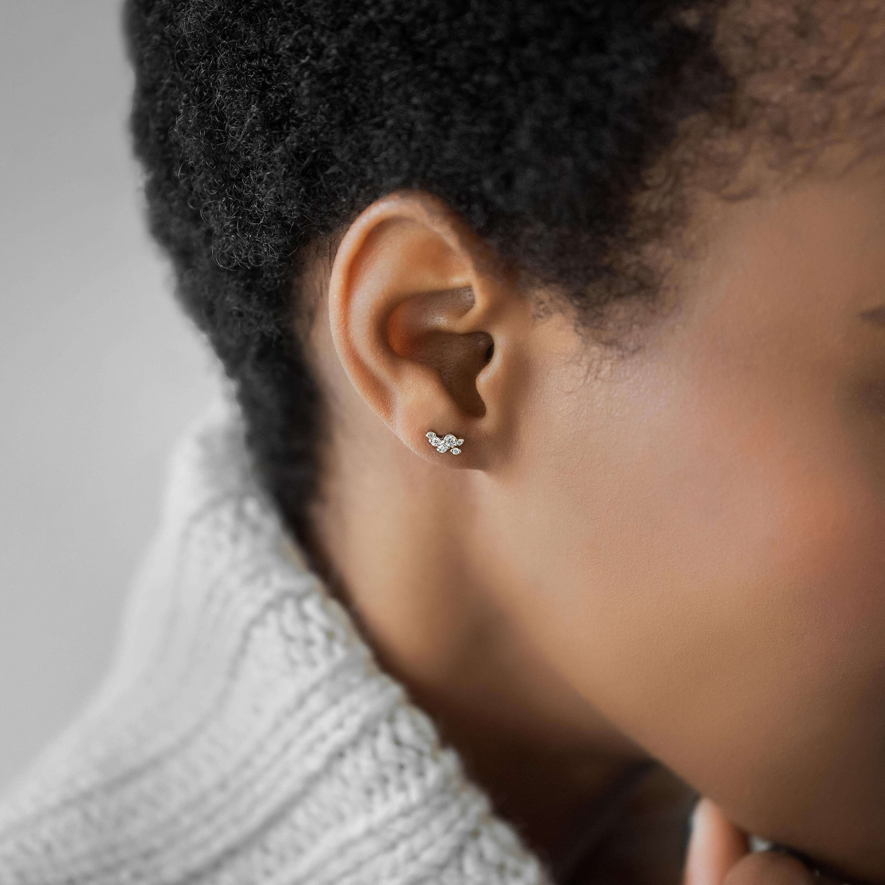 Threaded Studs | Delicate Earrings from Melanie Casey Natural Diamond / 2ctw.