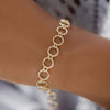 Zoom in on Oval Catch Clasp Chain Bracelet (14k Yellow Gold)