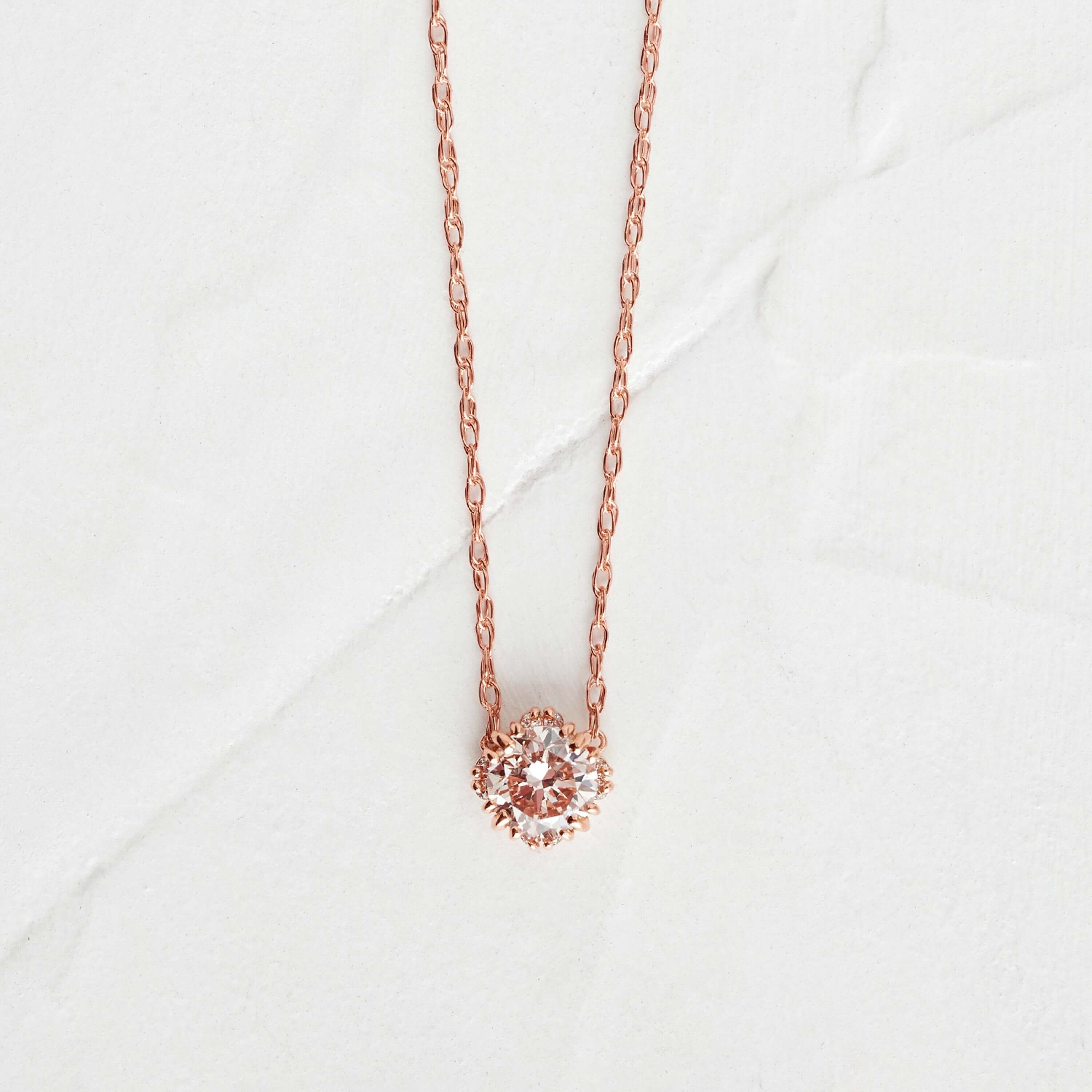 Threaded Necklace with Halo | Melanie Casey