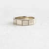Zoom in on Block Band (14k White Gold, 5mm)